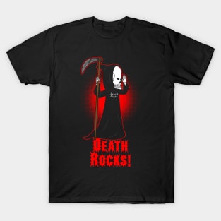 Death Rocks Funny Death Skeleton Grim Reaper T-Shirt